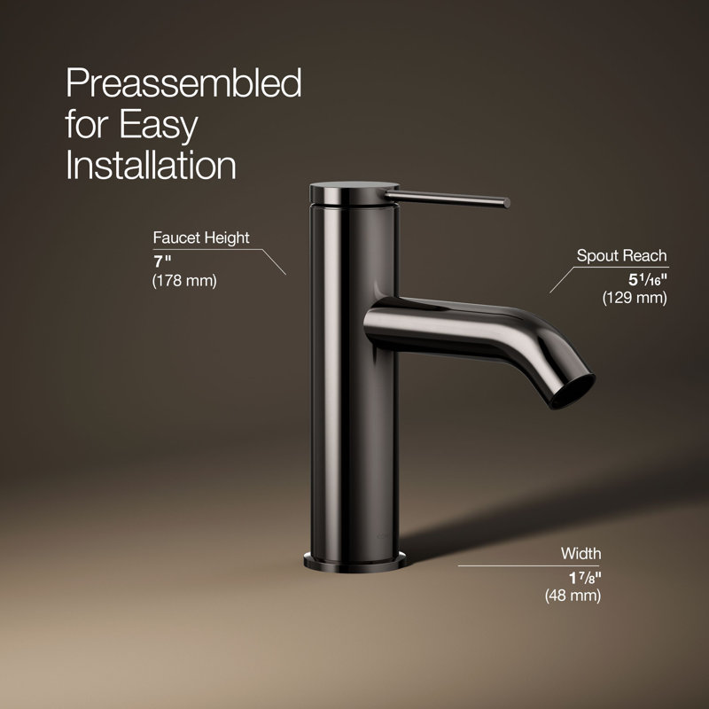 Components Single-handle bathroom sink faucet, 1.2 gpm