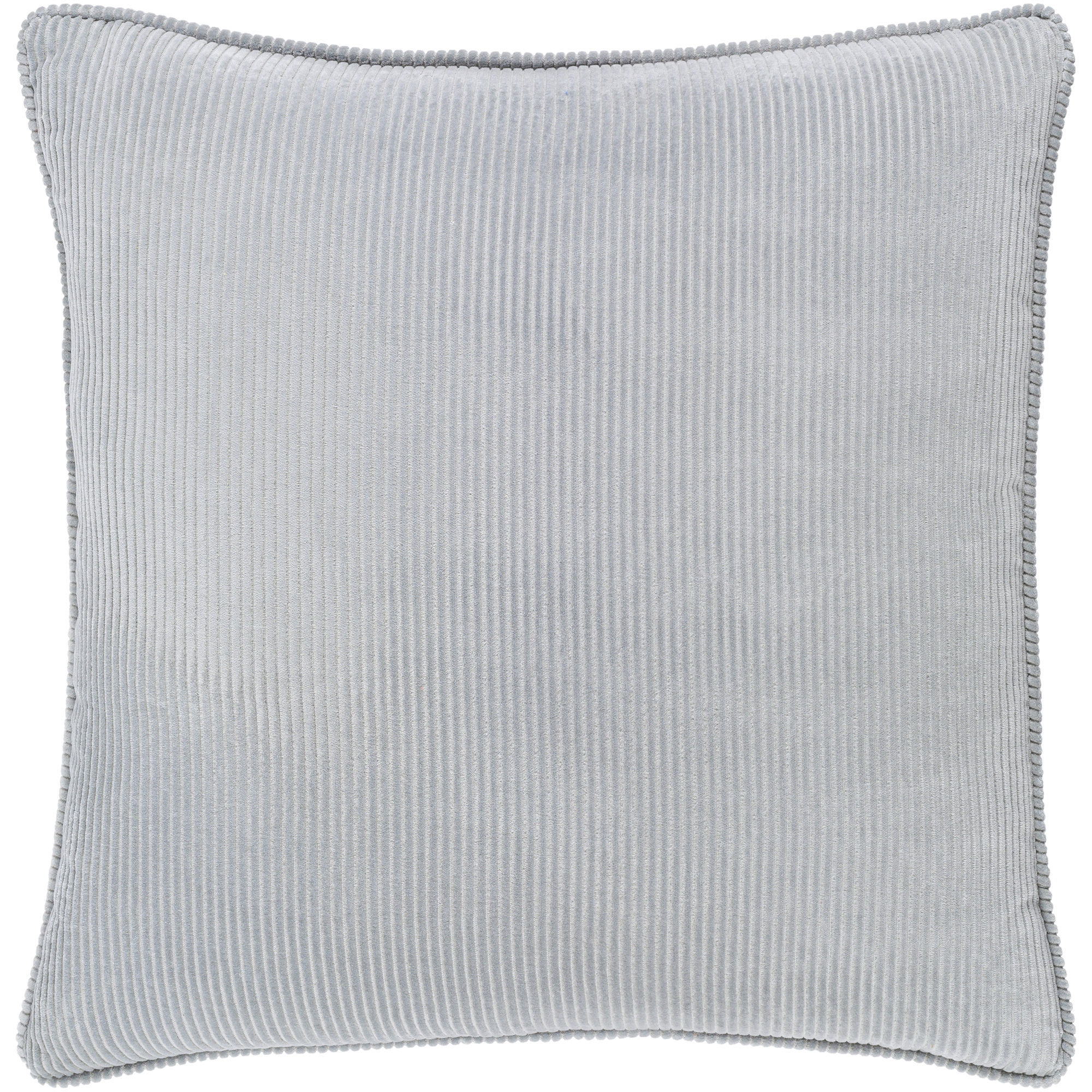 Saraphine Cotton Throw Pillow, 20" x 20", Light Gray, Polyester/Polyfill