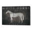 "Cheval blanc avec mots" par Ryan Fowler - impression sur toile tendue