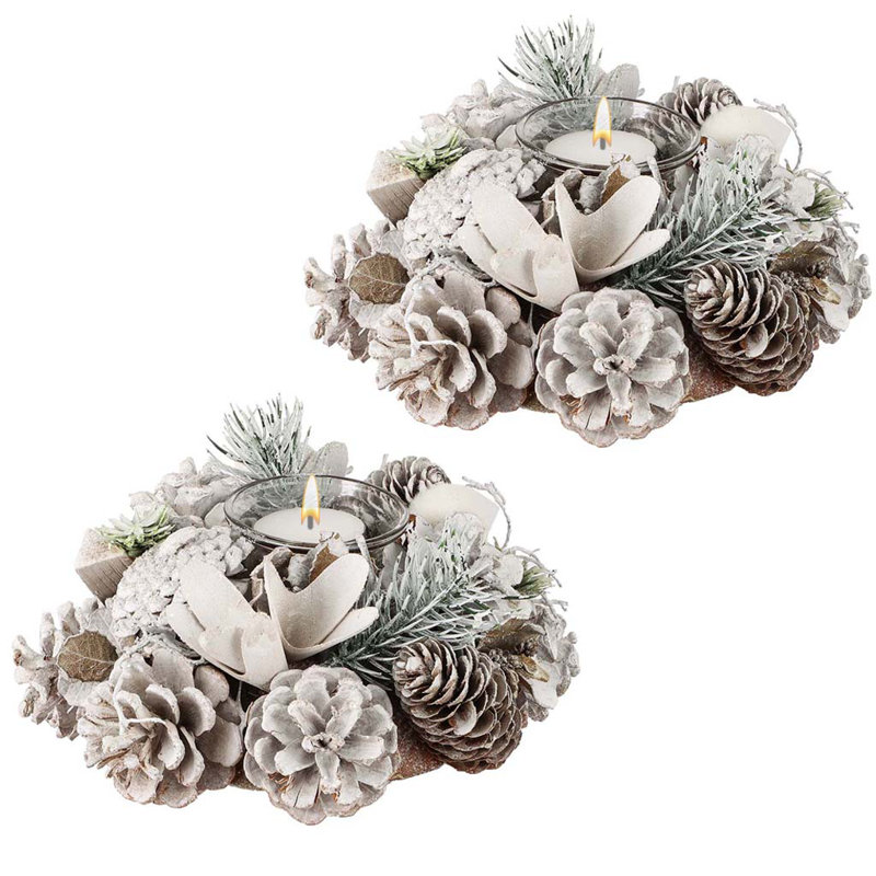 2 Piece Tabletop Tealight Holder Set