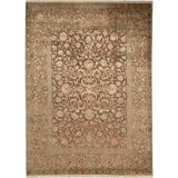 Hand Woven Silk and Wool Oriental Area Rug