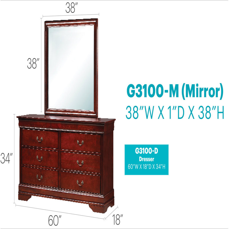 Commode Louis Phillipe G3100-D, Cerisier