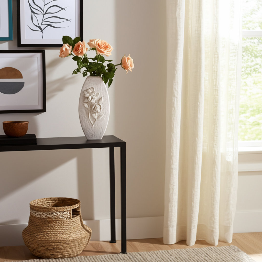 Handcrafted Earthenware Table Vase