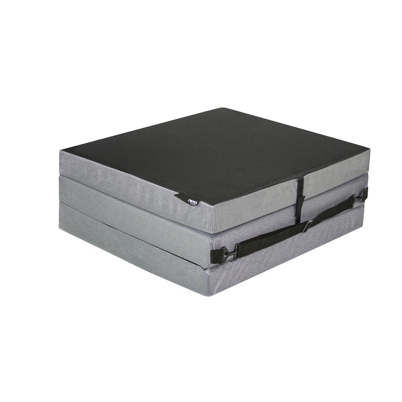 Matelas simple pliable en 3 Jr, Noir / Étain