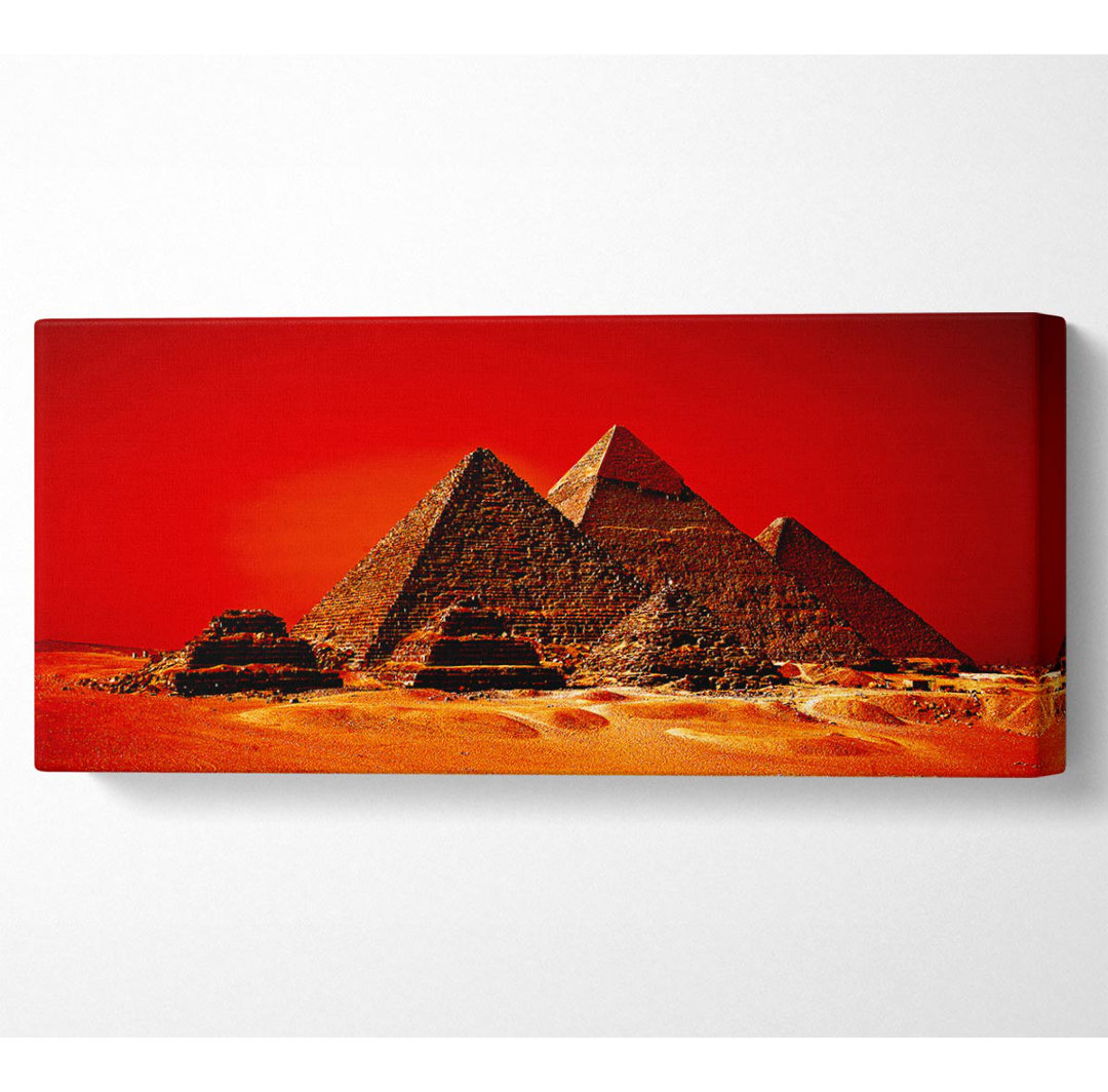 Rote Pyramiden - Kunstdrucke auf Leinwand - Wrapped Canvas