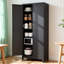 Armoire de rangement en métal robuste avec tablettes réglables et assemblage sans outil-131578554