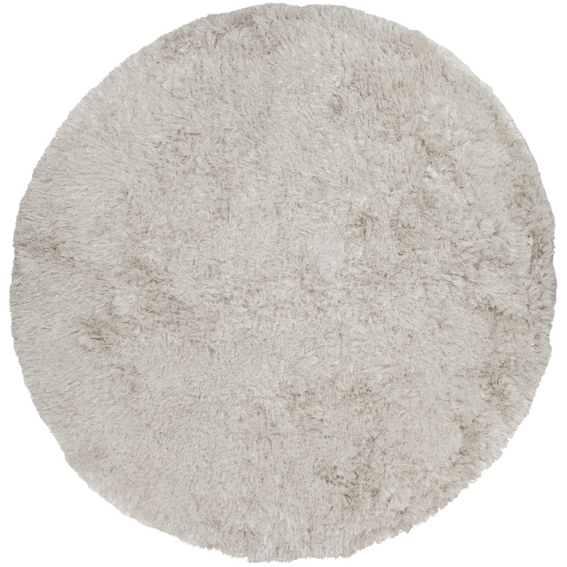 Celecot Hand Loomed Area Rug in Off White, Round 7'9"