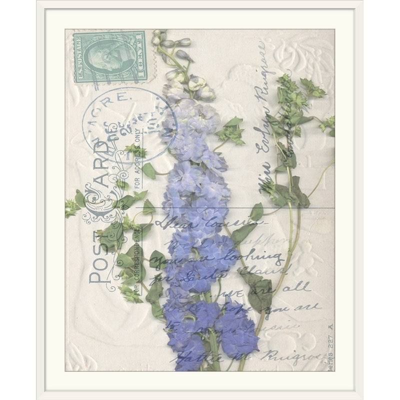 « ii » jennifer grolier, impression Postcard Wildflowers, H 23 po x l 20 po x P 1 po, Cadre blanc