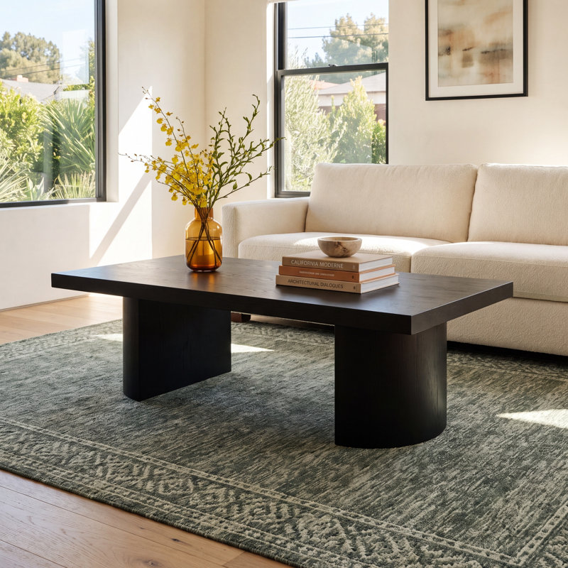 Moscow Solid Wood Coffee Table, Black
