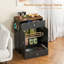 Station d'alimentation moderne pour animaux avec 2 bols surélevés, armoire de rangement pour aliments pour chiens, tiroir et crochets-107086332