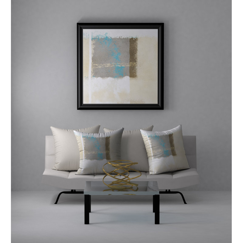 Abstract Throw Pillow, 18" H x 18" W