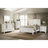 Copper Cream White Wood Queen Panel Bed