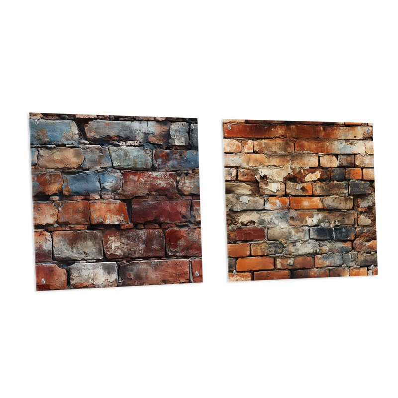 Shenoy - Ensemble de 2 peintures murales abstraites en acrylique, H 16 po x l 33 po