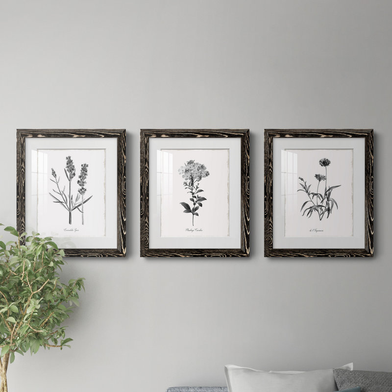 Simply Imperial - Ensemble de 3 cadres photo, H 37,5 po x l 82,5 po x P 1,5 po, Noir