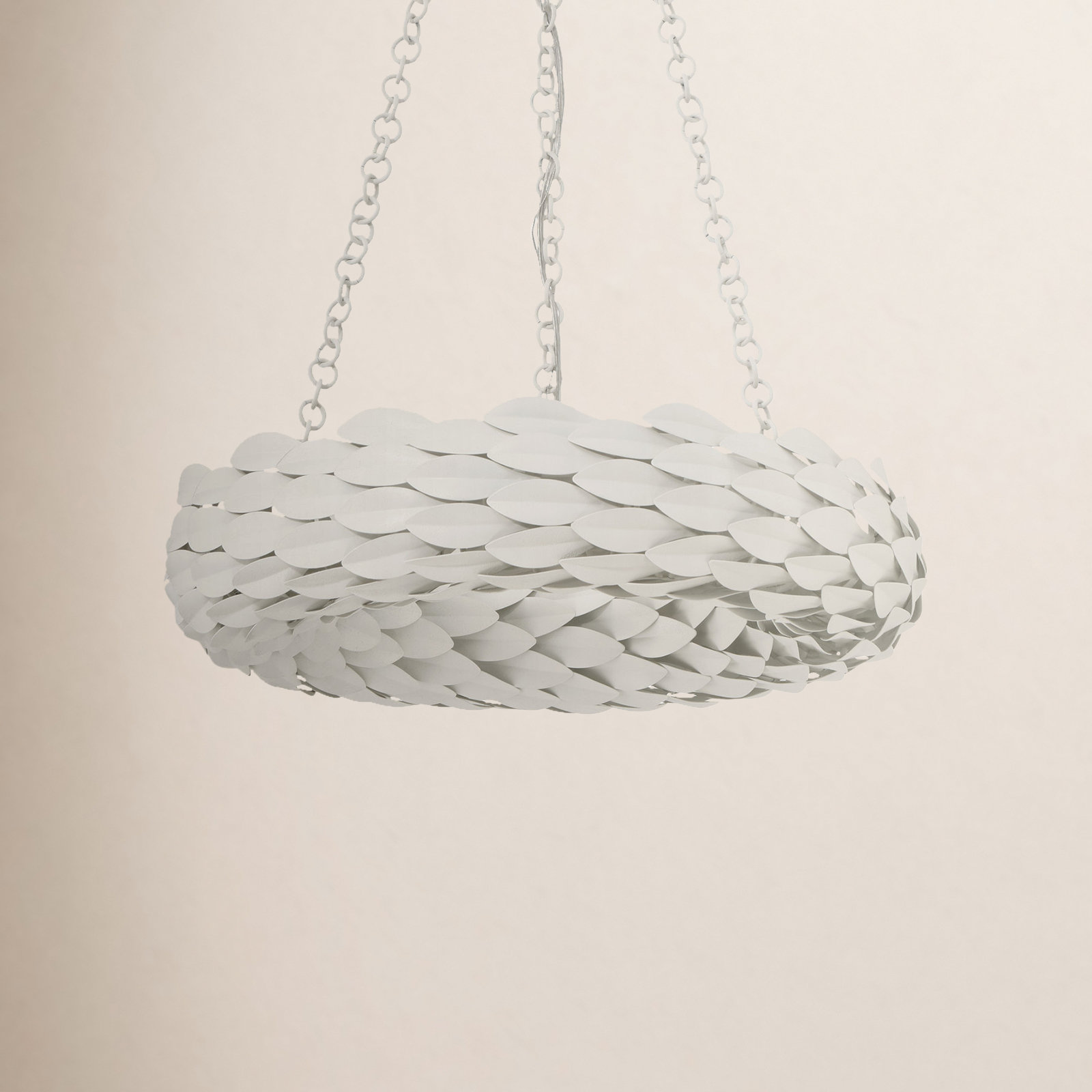 6 - Light Dimmable Chandelier, Matte White