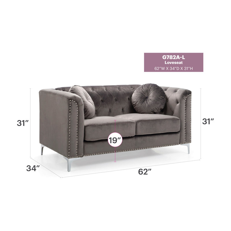 Causeuse Contemporary, Gris