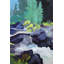 Belle cascade, reproduction sur toile