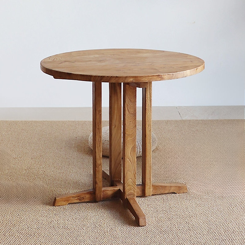 Burlywood Round Solid Wood Dining table