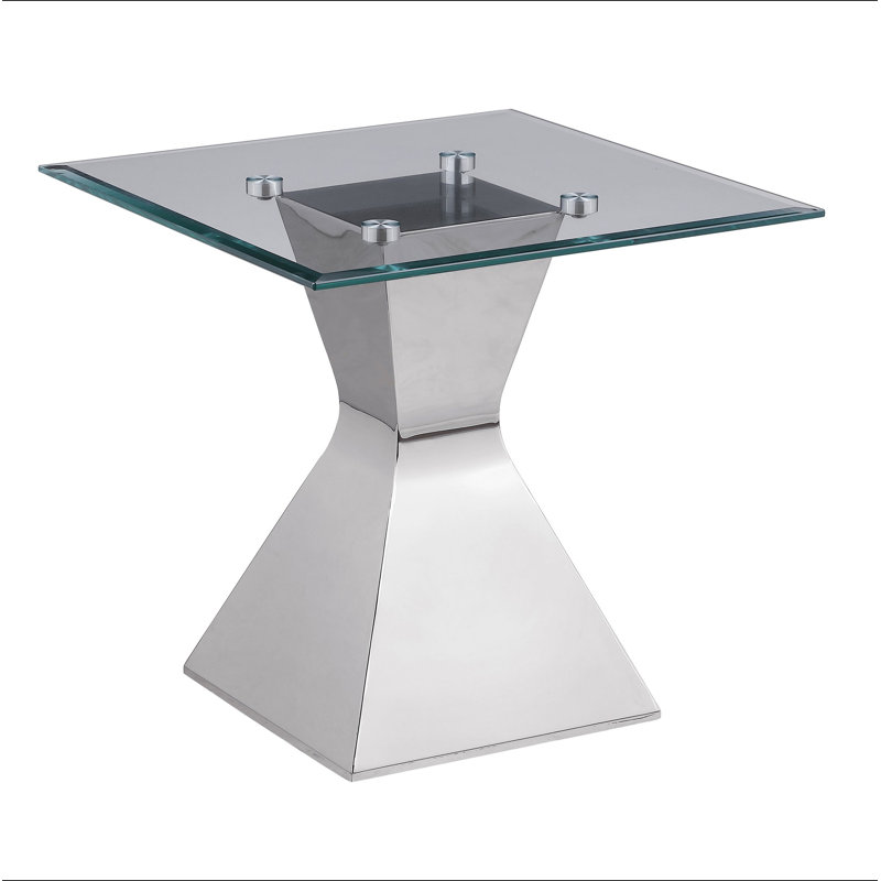 Table de bout en acier inoxydable Unaisah