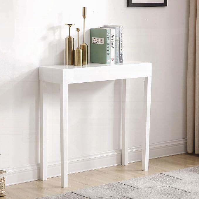 Modern Amy Console Table, Sofa Table, White