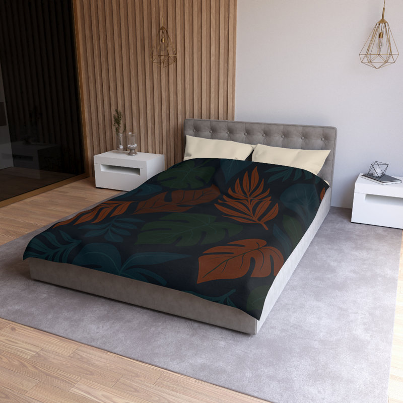 Microfiber Duvet Cover Boho Style, Design 65, Cream, Twin Duvet Cover