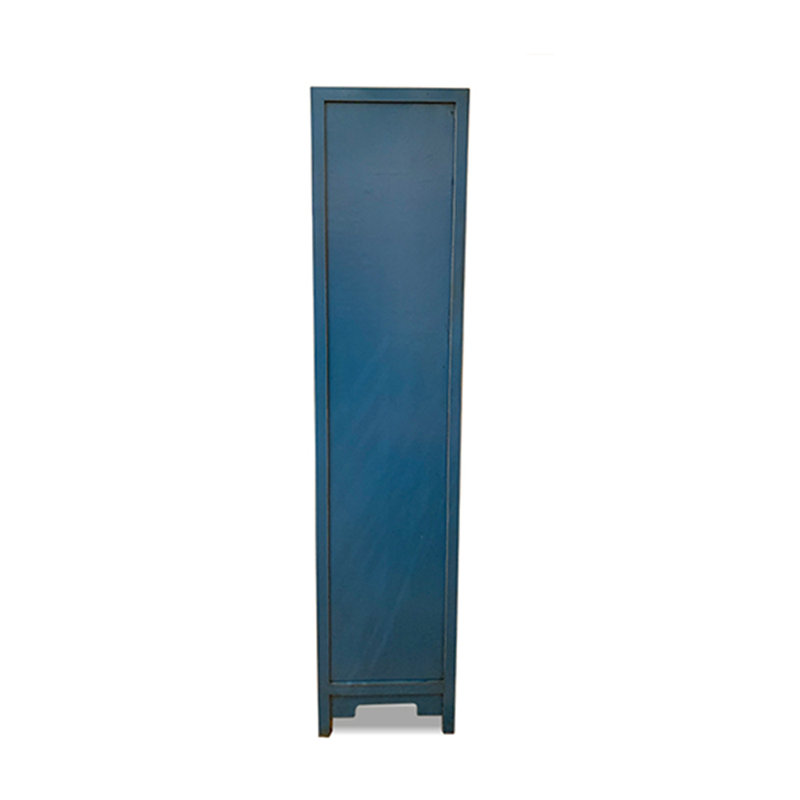 Armoire haute à lattes - bleu