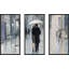 «Spring Rain New York Neutral Crop», reproduction sur toile flottante 3 pièces-87730875