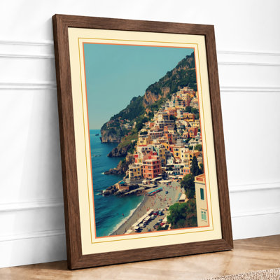 Coastal Village In Blue Japandi - Print
