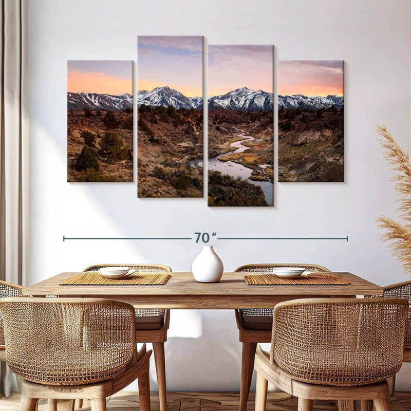 Alvord River And Snowy Mountains, 42" H x 68" W