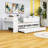 Twin Size Daybed with Twin Trundle, Storage, Desk and USB Charging Station