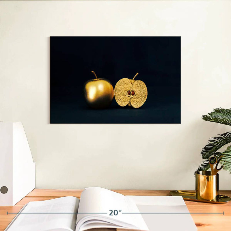 Pomme d'or fendue, H 8 po x l 12 po