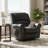 Vintage Power Leather Upholstered Recliner Chair with Lift Base and Massage Heating Function-2119091888