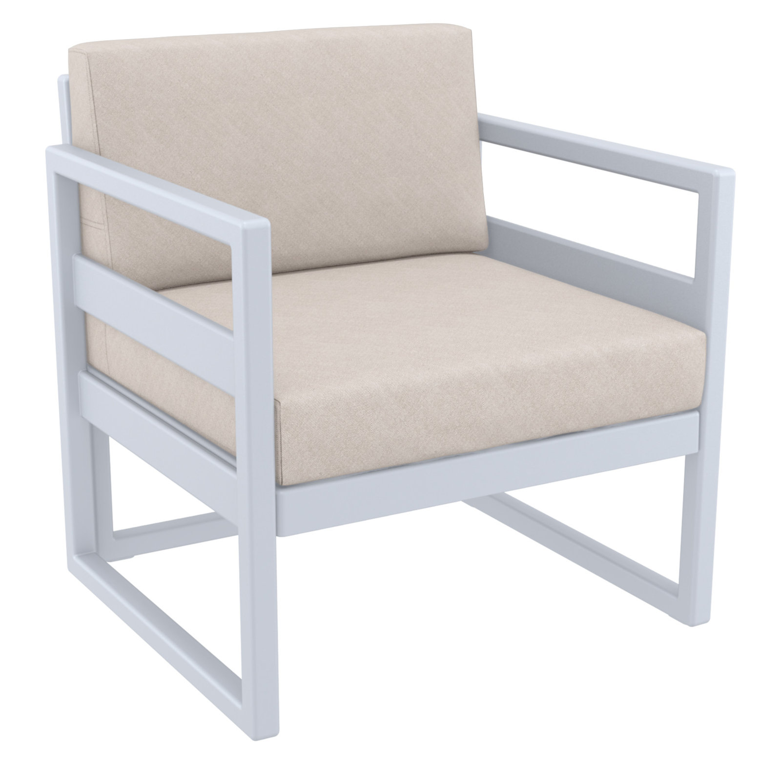 Kalani 2 - Person Patio Conversation Set with Sunbrella® Cushions, Silver Gray, Canvas Flax Sunbrella® Canvas