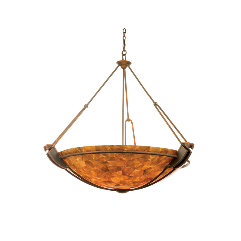 Luminaire bol suspendu 6 lumières Grande, Fer rétro, 43 po