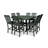 POLYWOOD Vineyard 9-Piece Nautical Trestle Bar Set-29563494