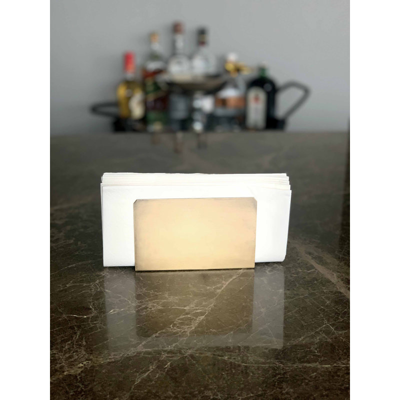Stainless Steel No Mounting / Installation Required Napkin Holder, Gold