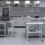 Table de préparation à roulettes express en acier inoxydable H 35 po x L 12 po x P 24 po avec tablette réglable et roulettes verrouillables Express KitchQuip-101884182