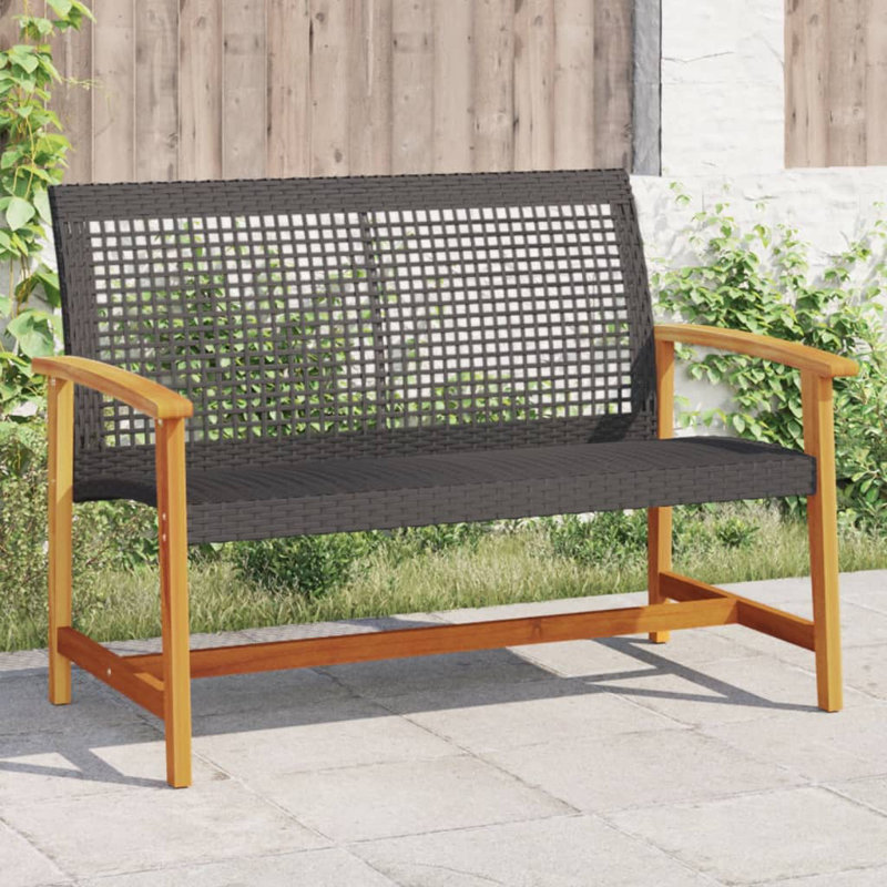 Orfalinda Outdoor Bench, Black