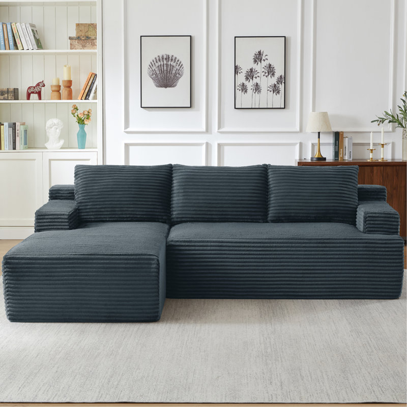 Canapé modulaire en L avec siège profond, sans assemblage requis, canapé modulaire pour salon, chambre à coucher, appartement