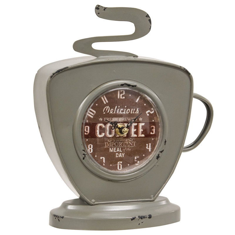 Horloge à café rétro gris foncé