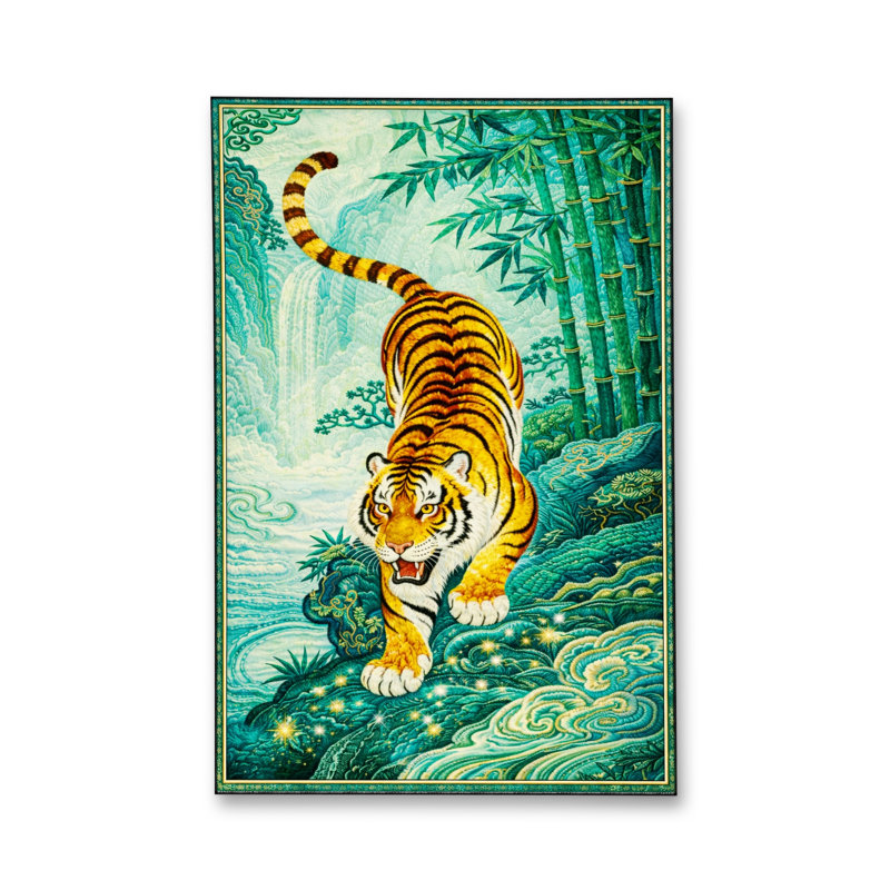 Tapis tissé à imprimé tigre Mosso, 4 pi 7 po x 6 pi 7 po