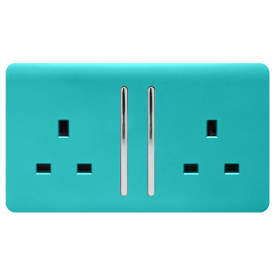 Trendi Switch 2 Gang Long Switched Plug Socket