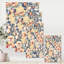 Fleurs jaunes et oranges rétro - peinture sur toile-59756737-59783698