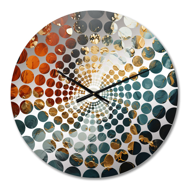 Anisjon - Horloge murale peinture abstraite, Petit