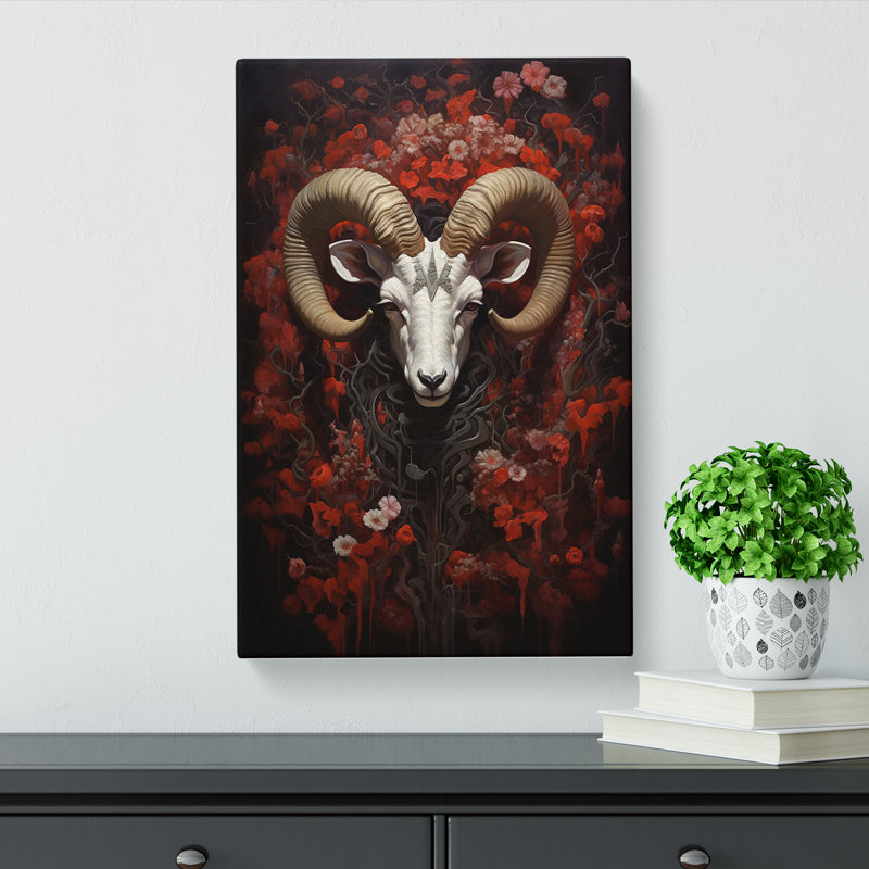 Aries Zodiac Realism No.2 - Wrapped Canvas, 76cm H x 50cm W x 3cm D
