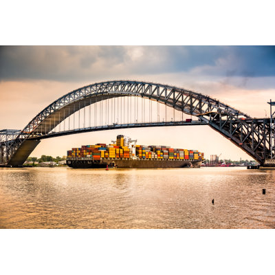 Bayonne Bridge, Nj - Wrapped Canvas Print