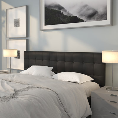 Ciriaca Button Tufted Upholstered Headboard