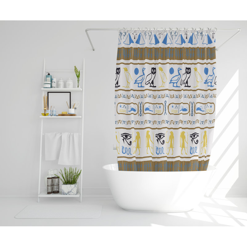 Scalli Polyester Shower Curtain, 168cm H x 168cm W