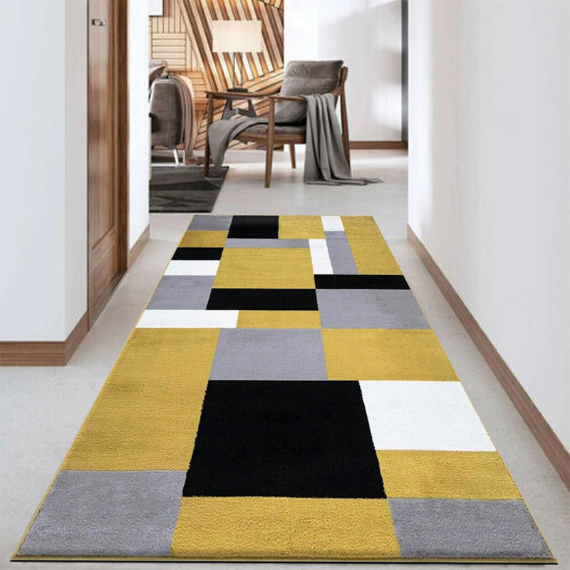 KILAS Beige Brown Area Rug & Runner – Non-Slip Polypropylene Carpet for Hallway, Bedroom & Kitchen, Rectangle 120 x 170cm