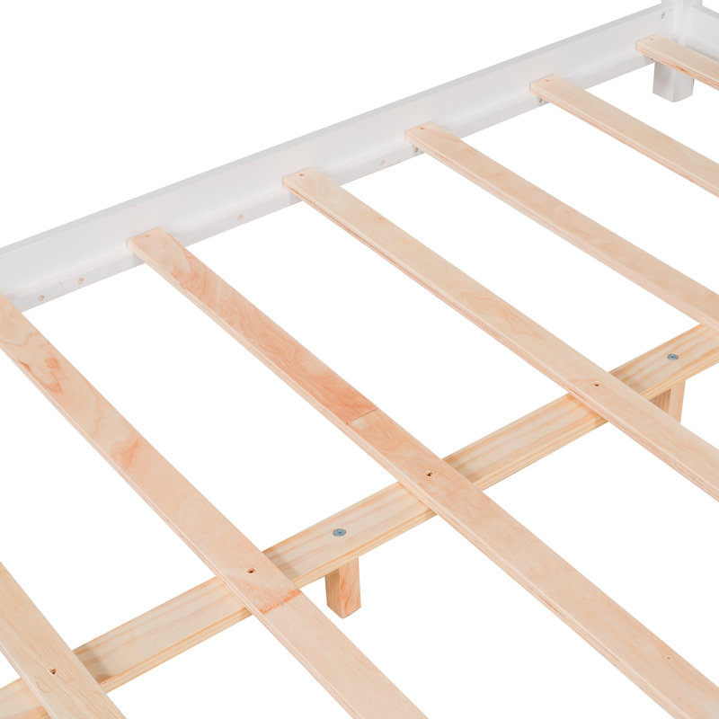 Loree Standard Bed , White, Full/Double
